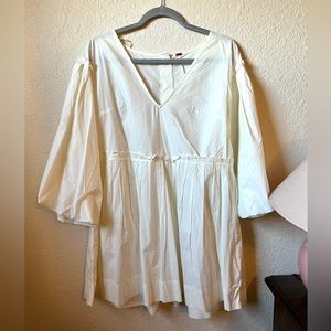 NWT Free People Poet Sleeve Pleated Mini Dress!